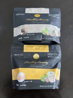 カーブス ヘルシービューティ 黒ごまラテ味 きな粉ラテ味 セット