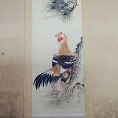 掛け軸 古い！縁起物勝負ドリ - メルカリ