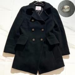 希少00s ヴィヴィアンウエストウッド オーブボタン Pコート フレア裾