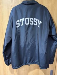 ヤ*ス様 STUSSY チャンピオン 別注 コーチジャケット ネイビー 裏ボア