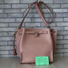 極美品 傳濱野 ミーティアリブレ レザー ショルダーバッグ なでしこ