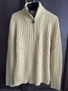 HERMES リブ編みハーフジップニット L - メルカリ