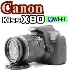 美品】Canon EOS Kiss X80 Wi-Fi 簡単操作 一眼レフ - メルカリ