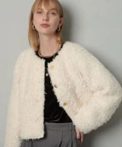 CADUNE カデュネ ボアジャン ボアコート 金ボタン 38 - メルカリ