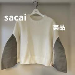 sacaiサカイ 24AWナイロンツイル スポンジスウェット プルオーバー 3
