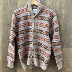 Jamieson's スコットランド製 フェアアイル柄シェットランドニット