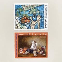 外国切手2枚（フランス：美術切手、静物画） - メルカリ