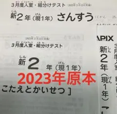 2026年最新】sapix 入室テスト 新2年の人気アイテム - メルカリ