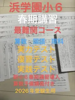 2026年最新】浜学園 小6 復習テストの人気アイテム - メルカリ
