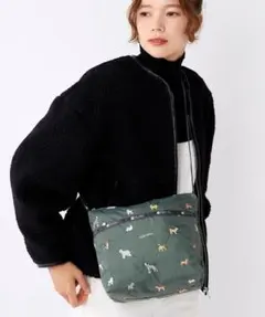 新品未使用】レスポートサック 犬柄 ブリードオブドッグ グリーン