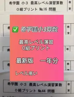 2026年最新】希学園 最高レベル 小3の人気アイテム - メルカリ