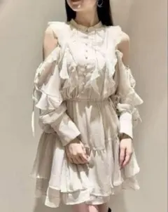 2026年最新】snidel スナイデル プリントフリルシフォンミニワンピース