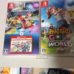 switchソフト マリオカート8DX・みんなのGOLFWORLD - メルカリ