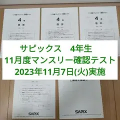 2026年最新】サピックス 5年 マンスリー 11月の人気アイテム - メルカリ