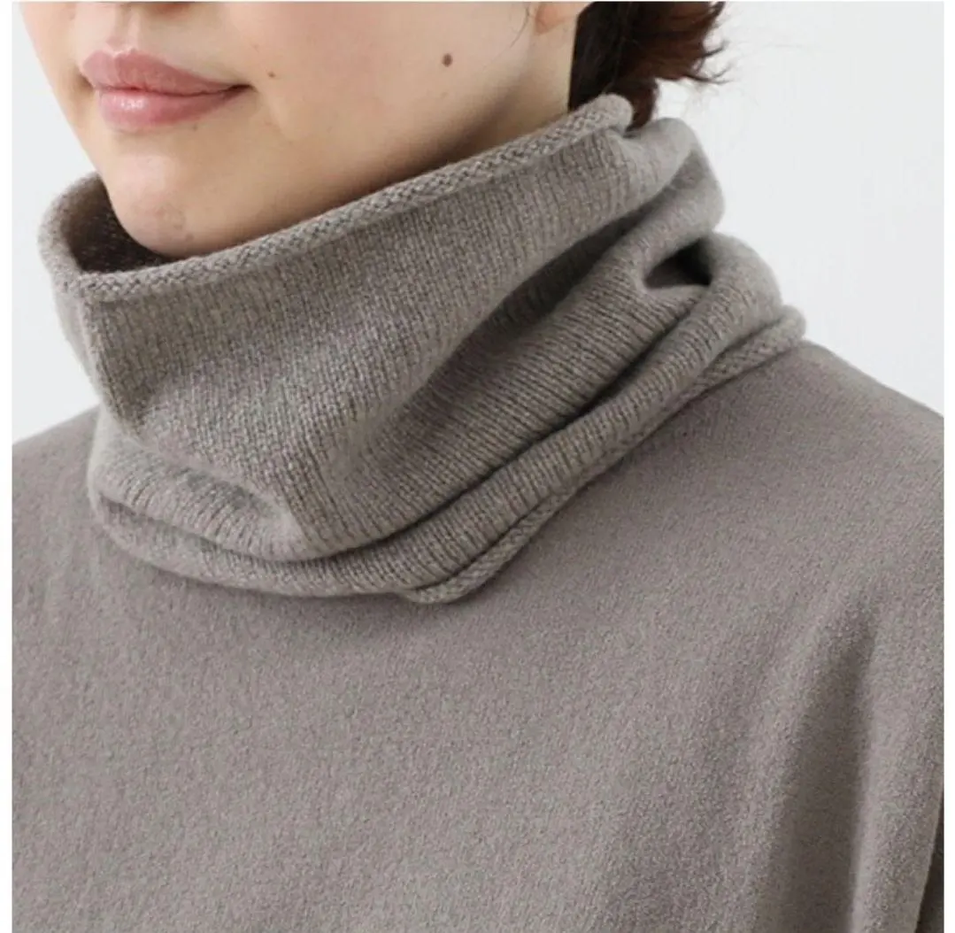 evam eva ウール セーブル タートル ニット スヌード グレーevam eva