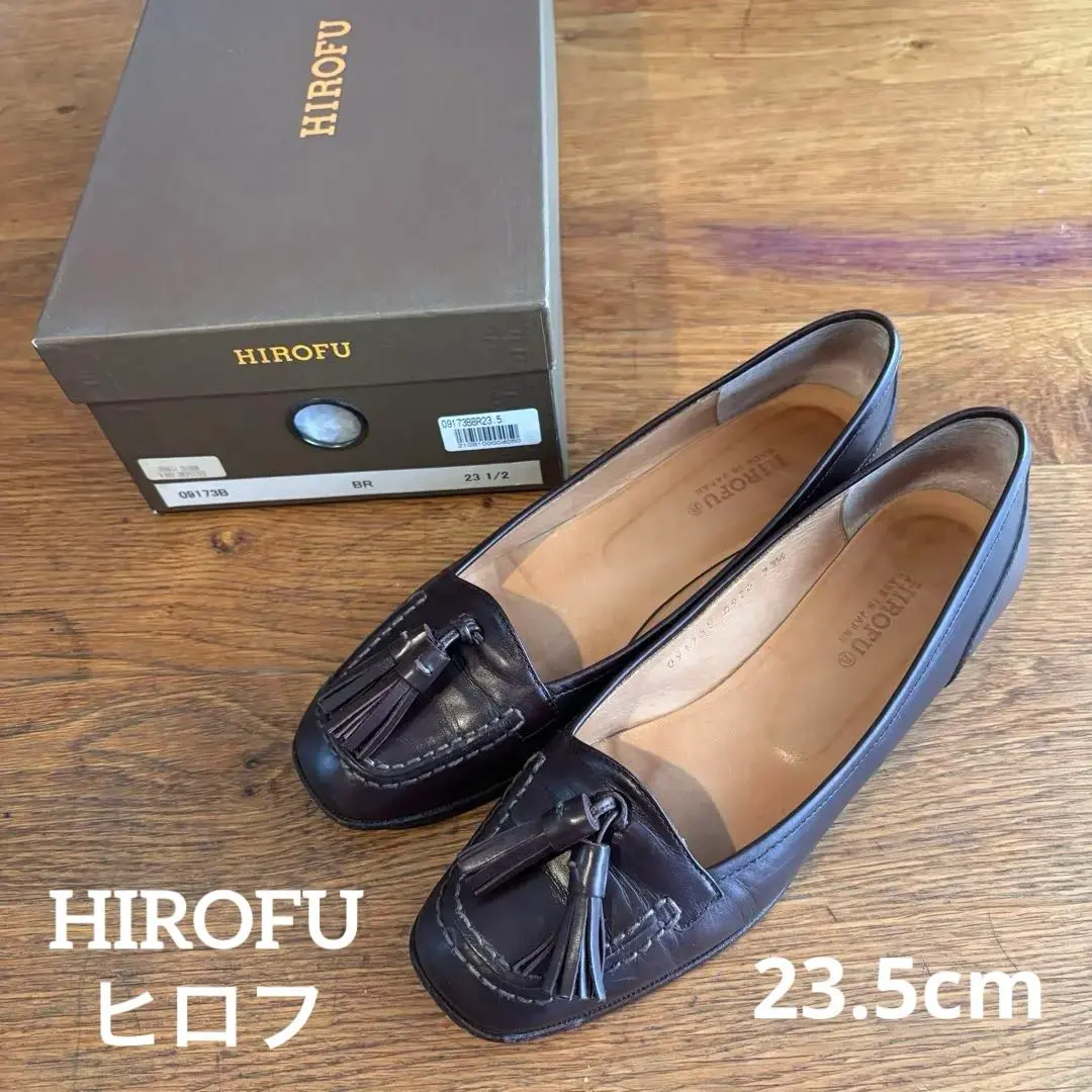 新品】【未使用美品】HIROFUフラットシューズ/ボルドーカラー