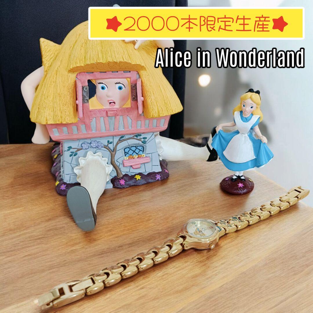 【超希少】2000本限定　不思議の国のアリス　腕時計　1094/2000　完品 ウィッカからディズニー『ふしぎの国のアリス』新作腕時計、“ハートの