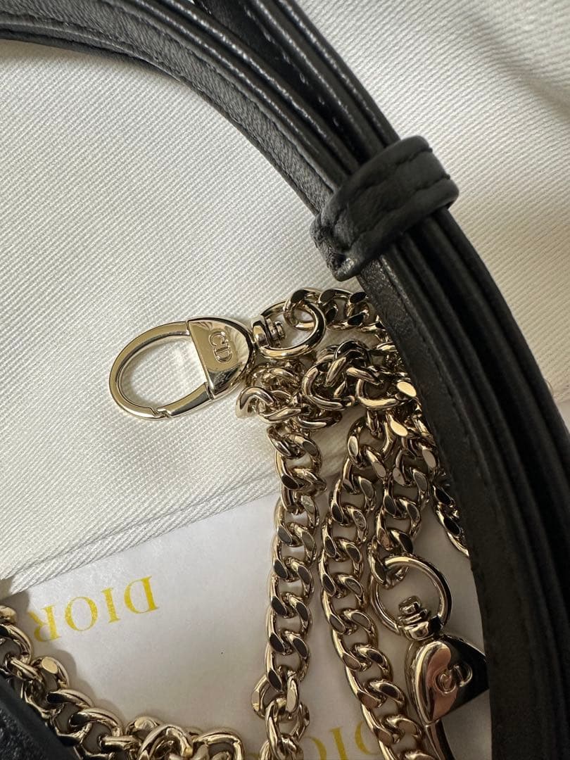 DIOR 新品ノベルティ ショルダーバッグハンドバック2way ゴールドチェーン