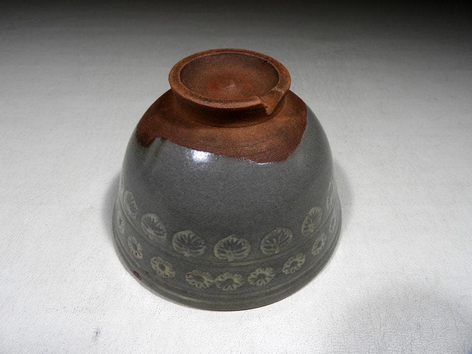 ○貴重 肥後 八代焼 高田焼 唐津焼 切高台 抹茶 茶碗 茶道具 合箱 径