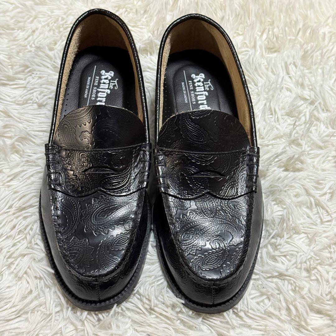 未使用級✨KENFORD ケンフォード ペイズリー レザー ローファー K004