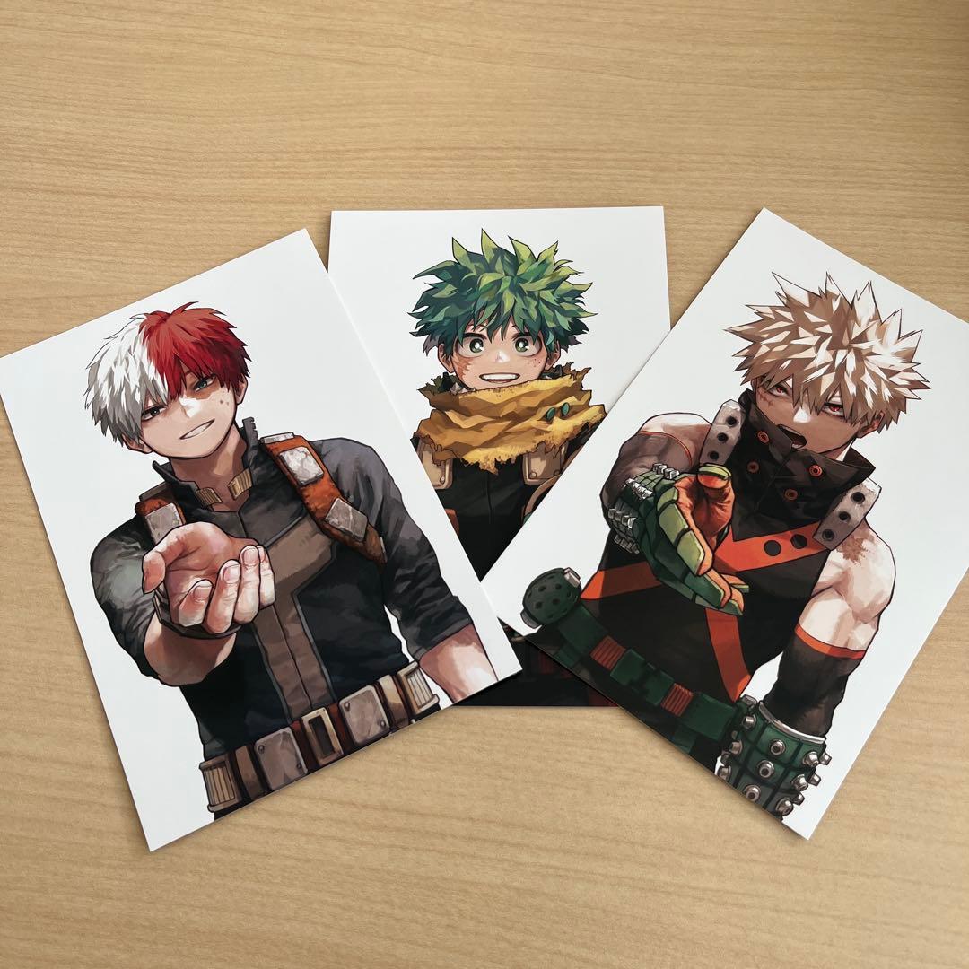 ヒロアカ 最終巻 42巻 特典 3種 コンプリート イラストカード ポスト