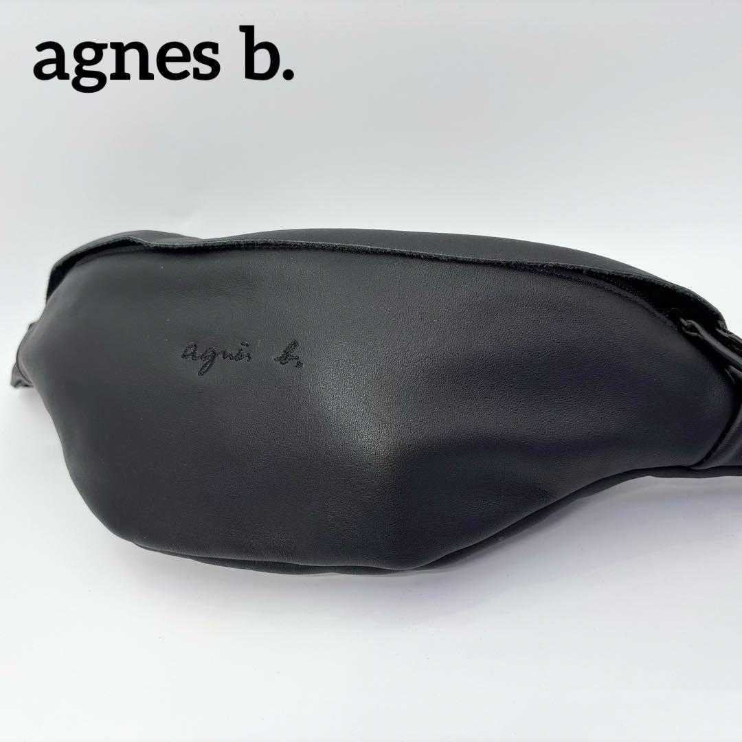 ✨美品✨ アニエスベー PETER レザー ウエストポーチ ブラック レザーウエストポーチ 