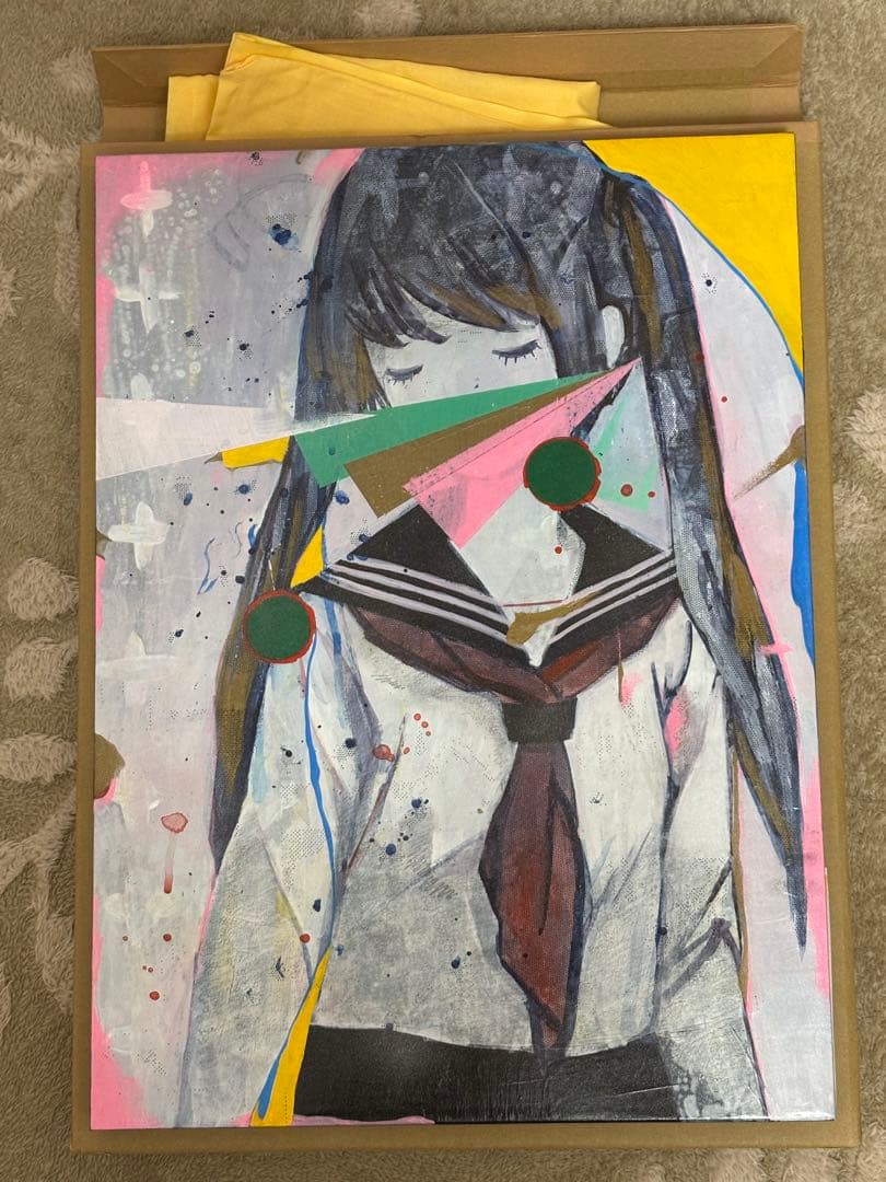 大槻香奈　「改装」　アクリル画 少女のポートレート 大槻香奈 「改装」 アクリル画 少女のポートレート - メルカリ