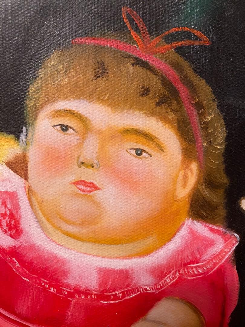 油彩画《Una familia》模写 80×64cm ボテロ風 インテリアアート