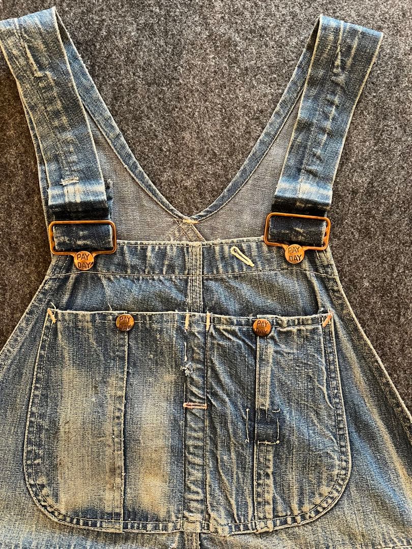 40's -50's-PAY DAY デニムオーバーオール