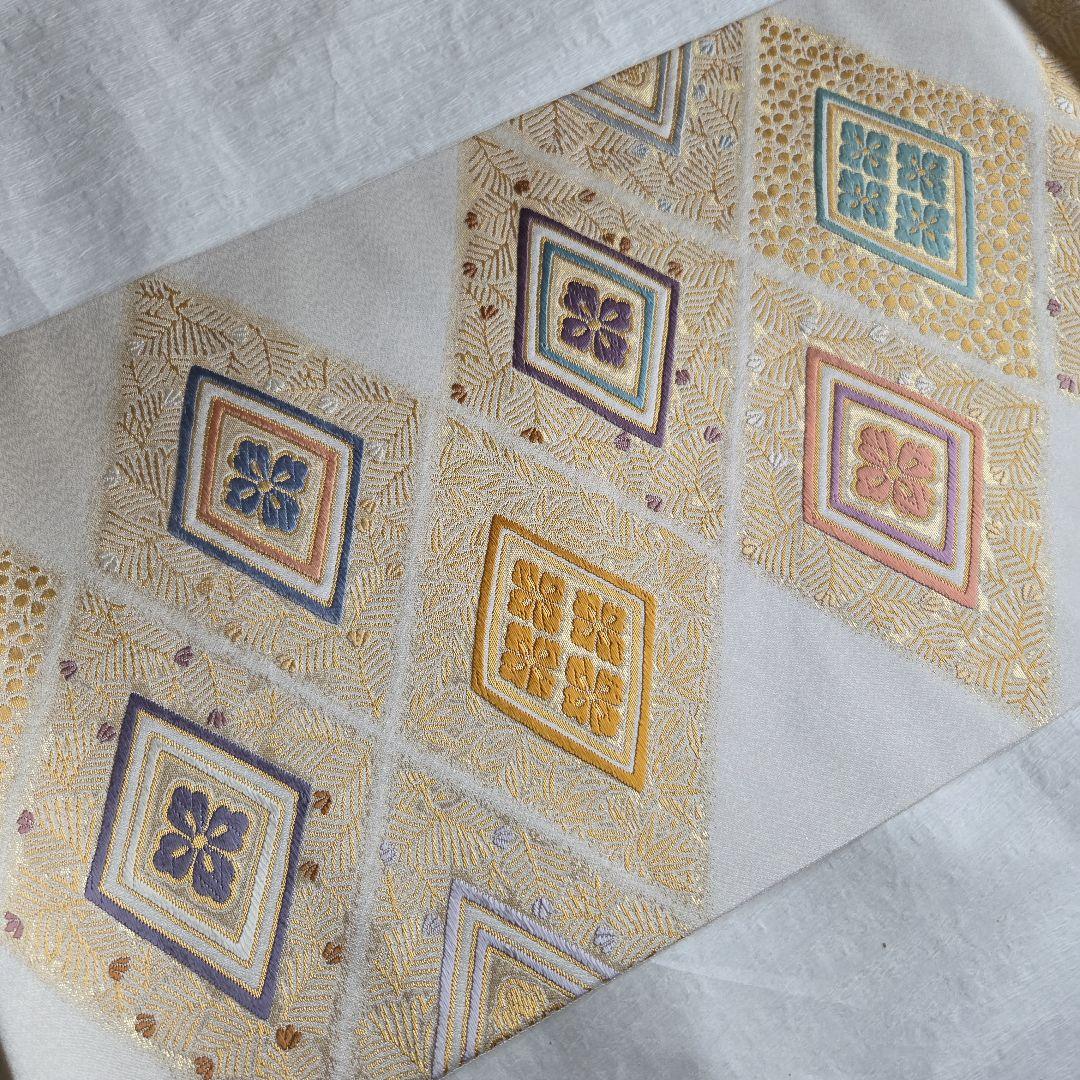 品良くハレの日を 松竹梅と菱形の袋帯 着物の柄の基礎