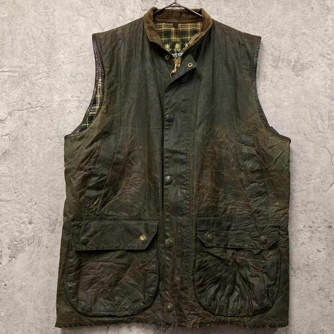 90sUK古着【バブアー ウエストモーランド オイルドベスト】メンズL