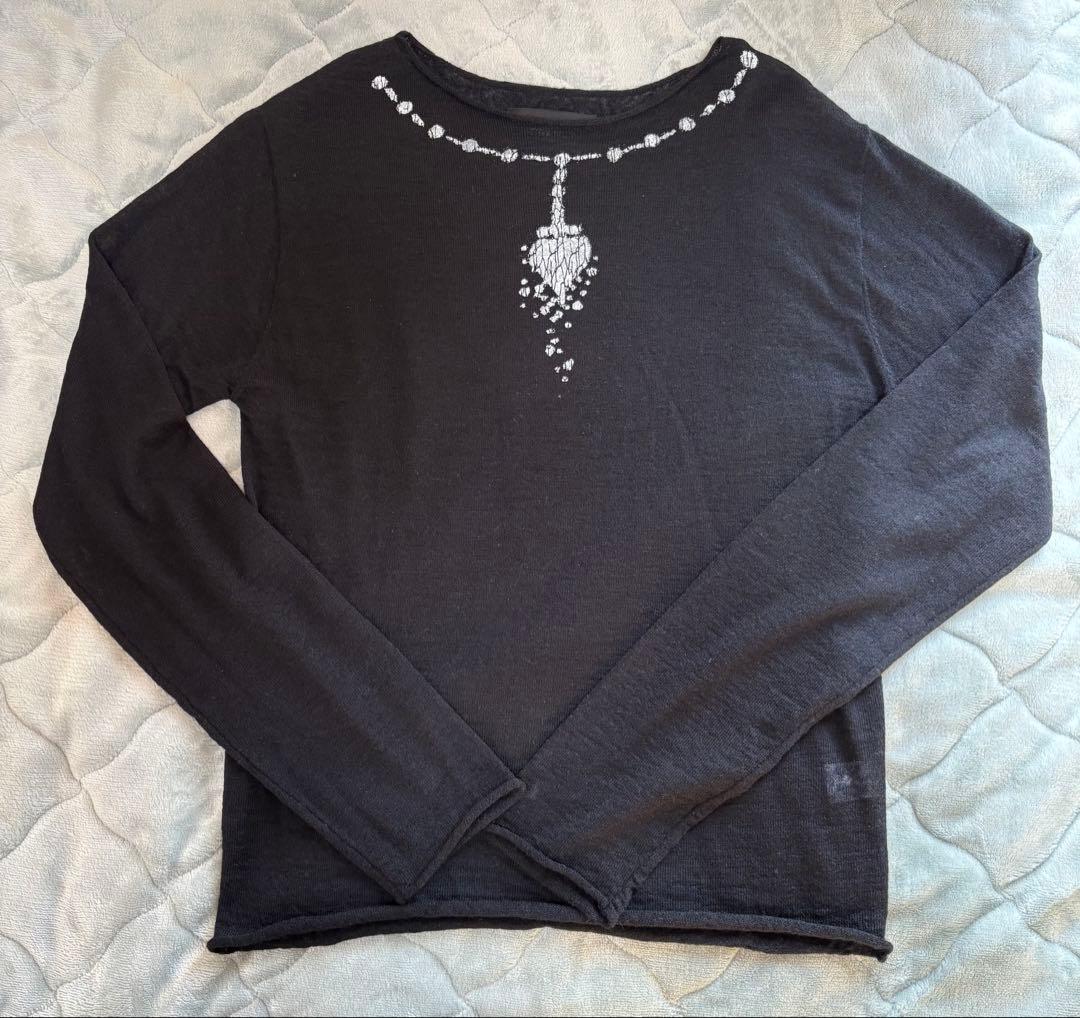 GRANCY】Print Design Sheer Knit