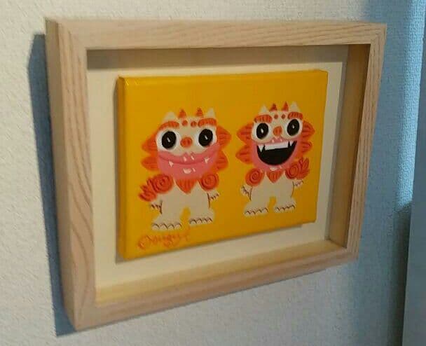 ハッピーネモフィラ畑F20号ハッピー太陽画家小楠アキコ作品