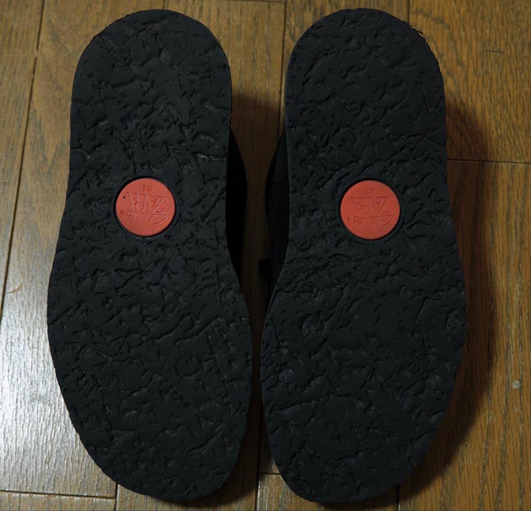 CLARKS X ZARA レザーシューズ ワラビー 41 26.5cm 黒
