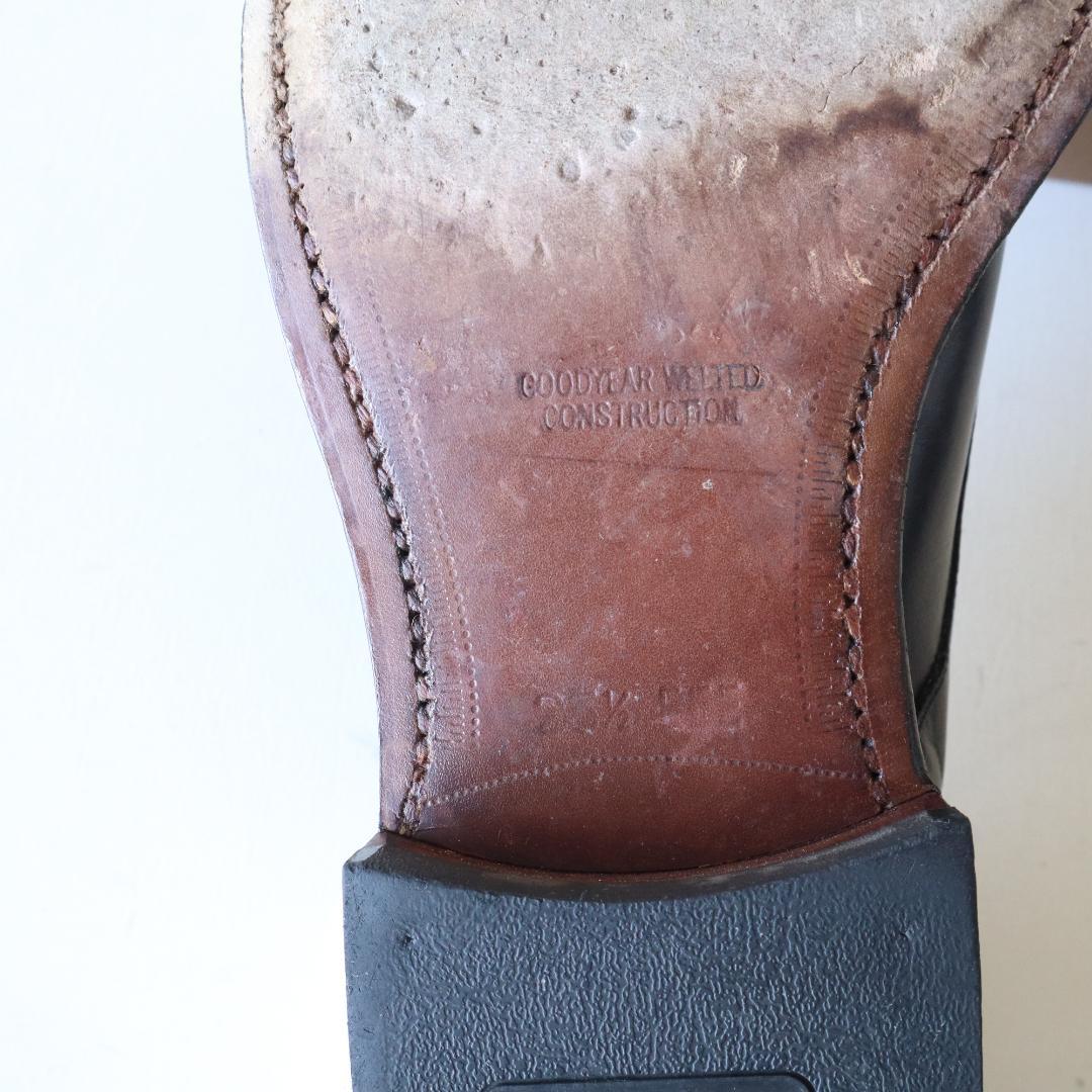 美品　バーバリー　大塚製靴　外羽根プレーントゥ　黒　25.5cm EEE