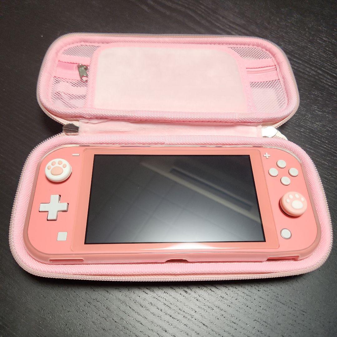 Switchライト ケース カバー付き コーラルピンク - メルカリ