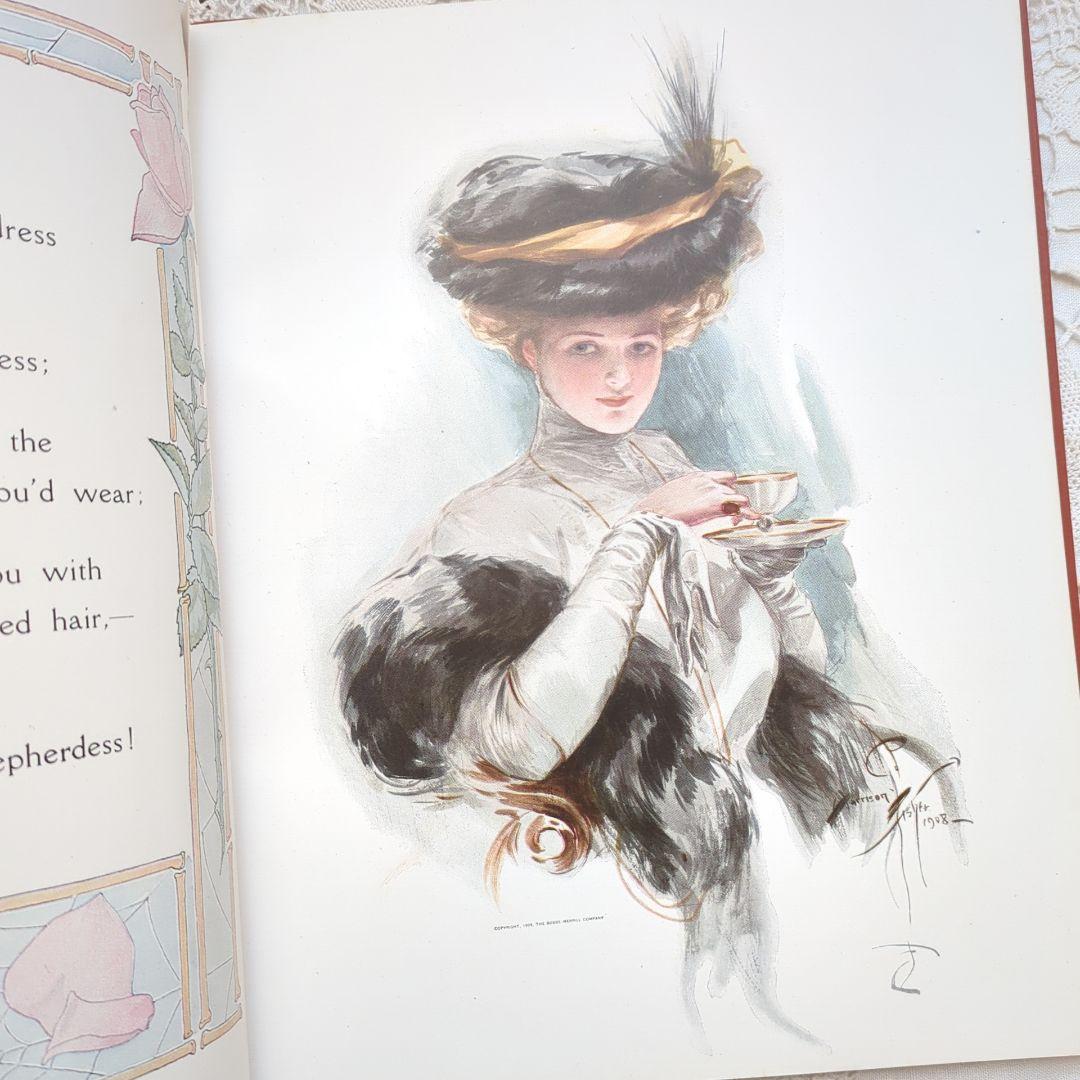 稀少1909年アンティーク 洋書 画集 絵本 児童書 ヴィクトリアン ヴンテージ