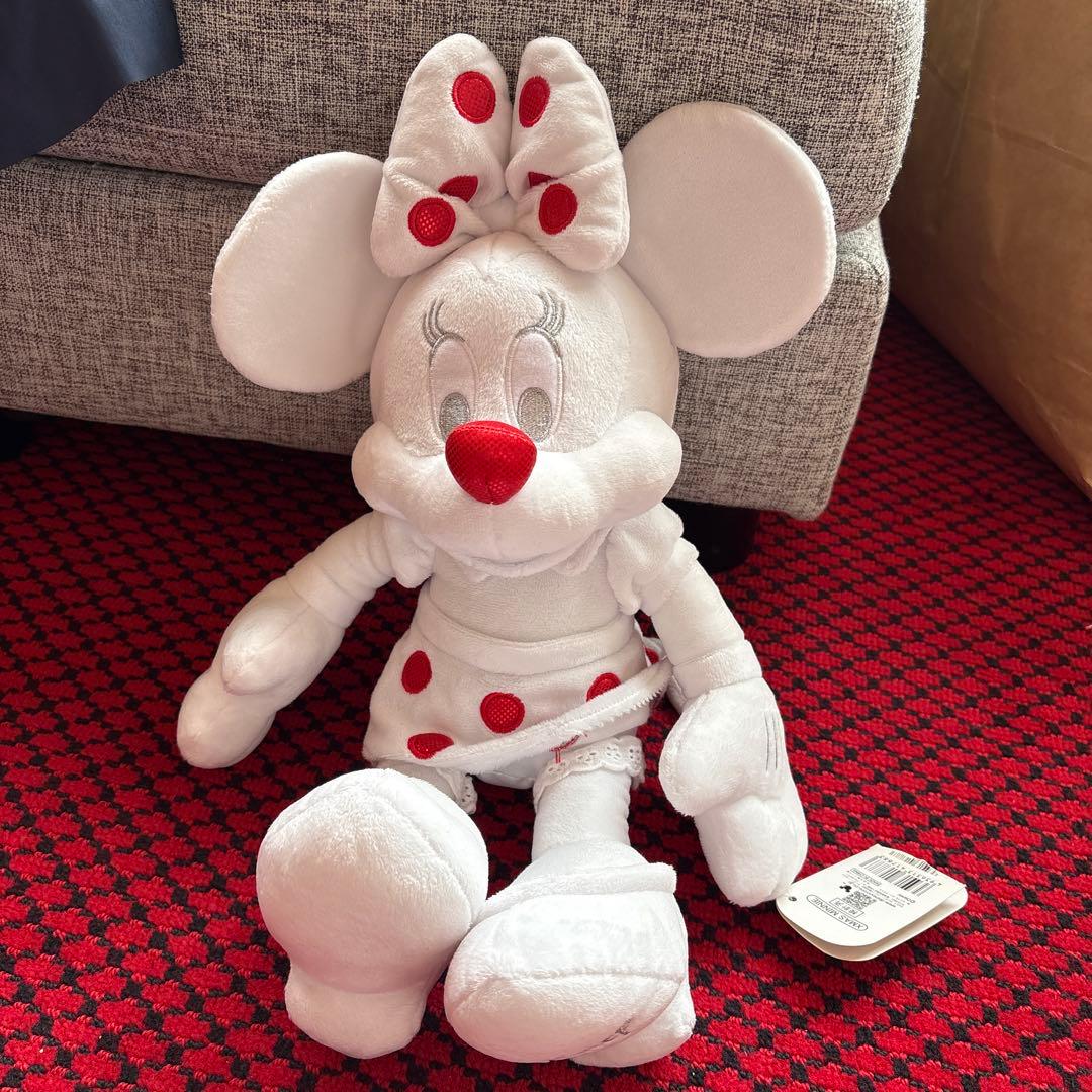 ディズニー ミニーマウス クリスマス限定 ホワイトミニー ぬいぐるみ