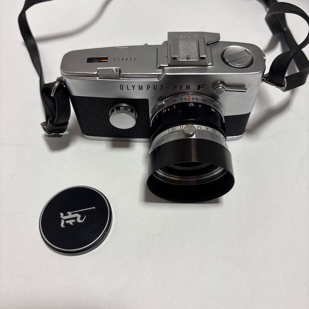OLYMPUS PEN F 一眼レフカメラ レンズフードS-45付き - メルカリ