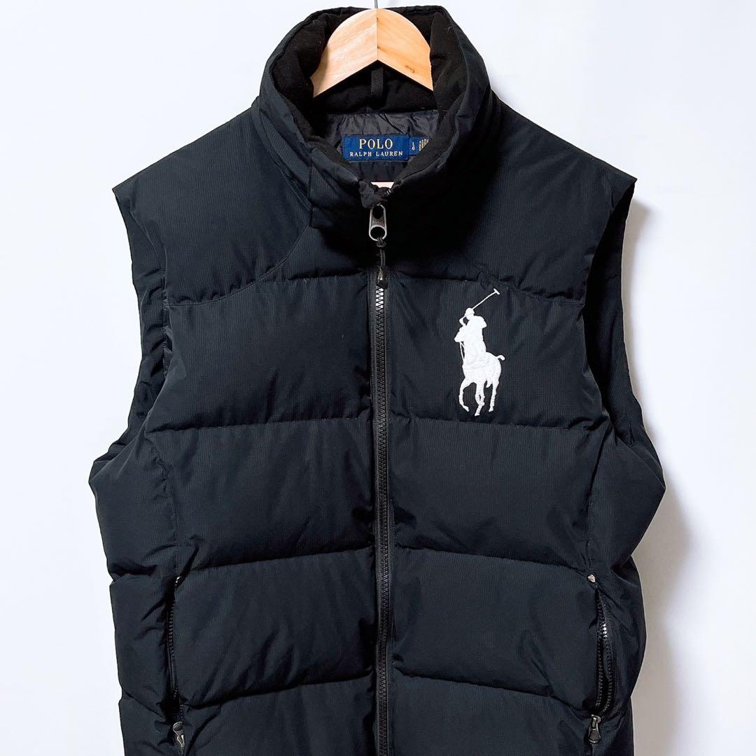 ラルフローレン ビッグポニー ダウンベスト 黒 刺繍ロゴ 2532 - メルカリ