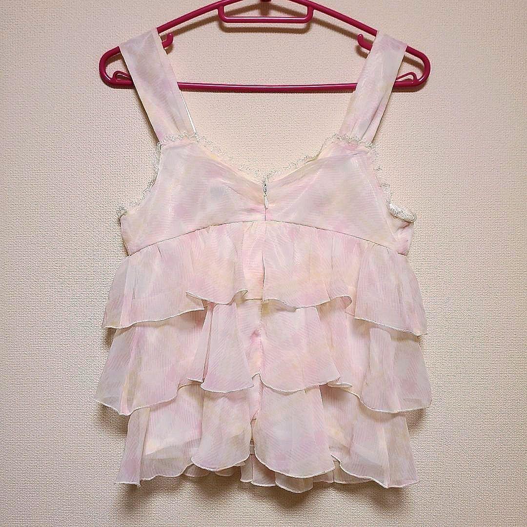 希少旧タグ】LIZ LISA ティアードシフォンキャミソール 姫ギャル Y2K