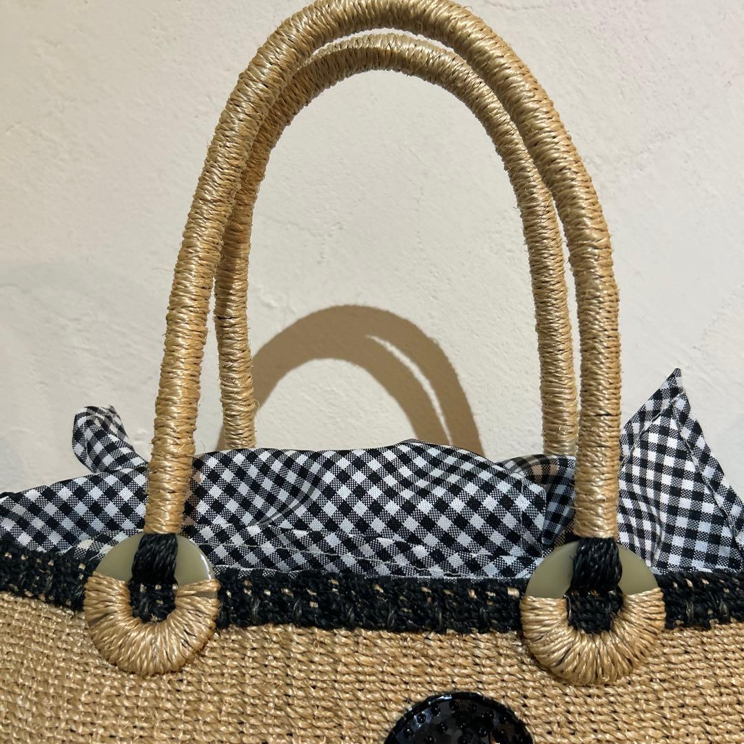 極美品✨ビームスボーイ ミッキーマウス かご トートバッグ ギンガム