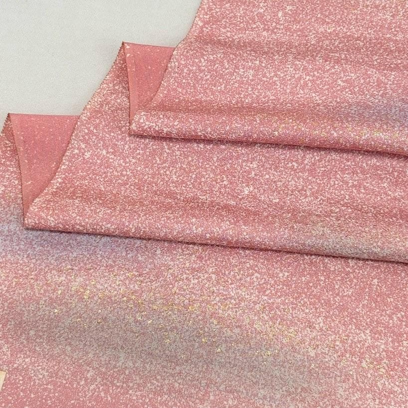 ゆりのはな 色無地着尺 寿光織 反物 着尺 ボカシ染め 金糸入り 正絹