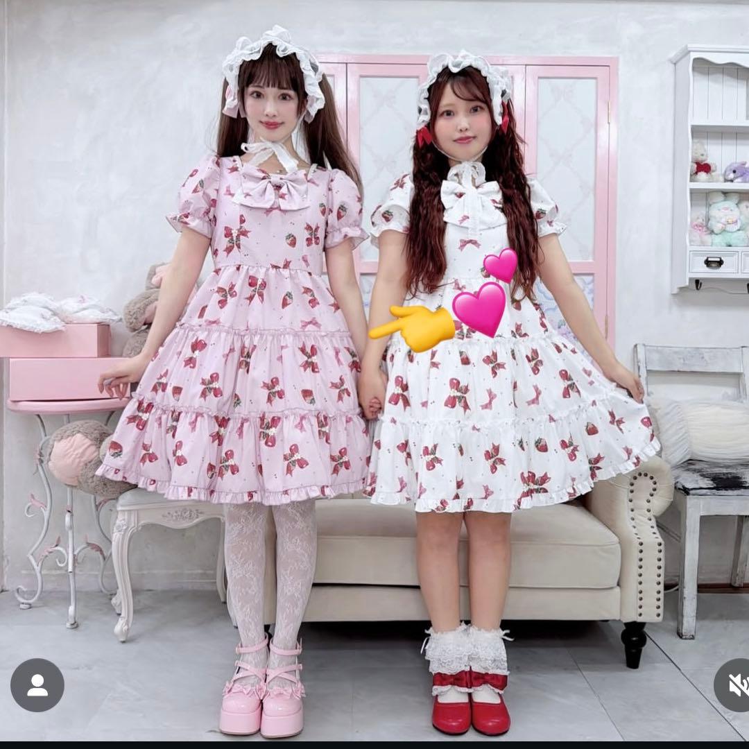 アベイル まゆろん コラボ イチゴ柄ワンピース ピンク Lサイズ - メルカリ