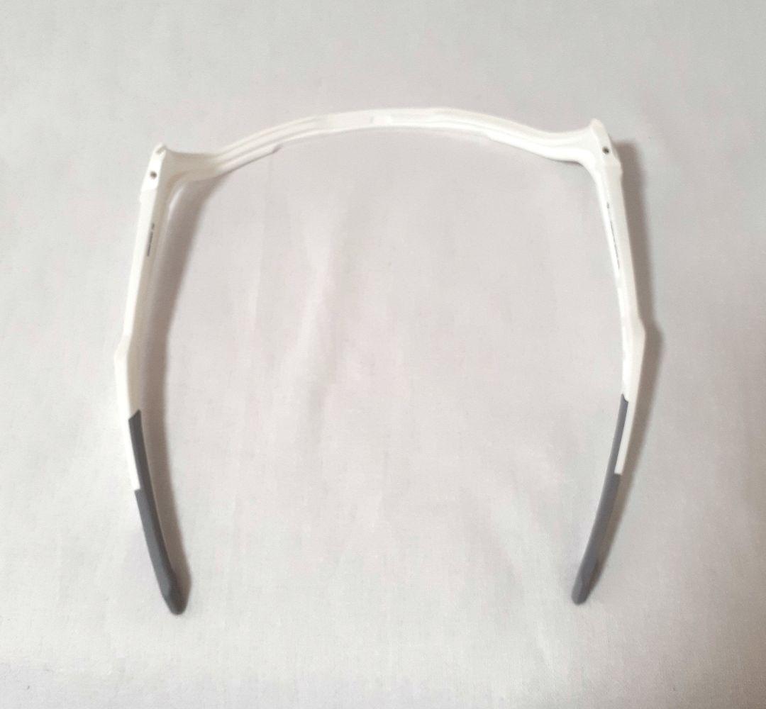 100% S3 マットホワイト フレーム、ノーズブリッジ、ノーズパッド2種