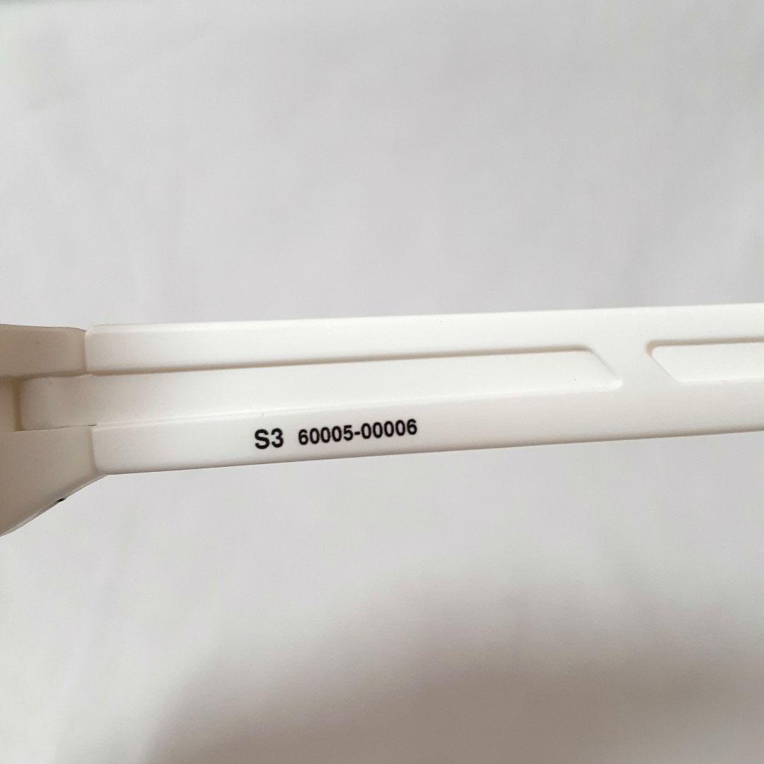 100% S3 マットホワイト フレーム、ノーズブリッジ、ノーズパッド2種