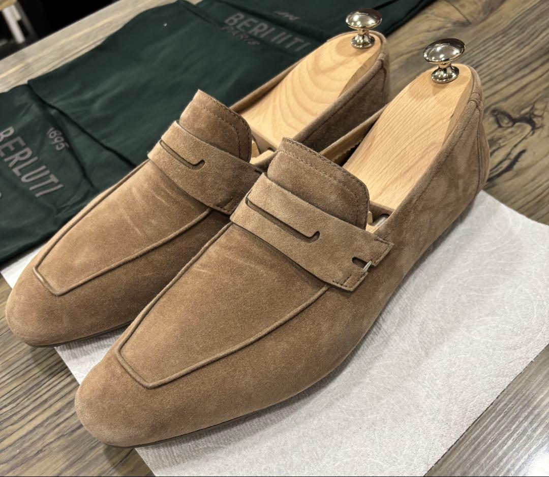 ベルルッティ　ロレンツォ　スエードローファー　サイズ9 28.5cm