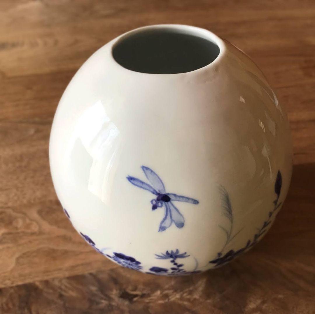 限定品☆豊泉窯《蔵出し》 秋草とんぼ　丸花瓶