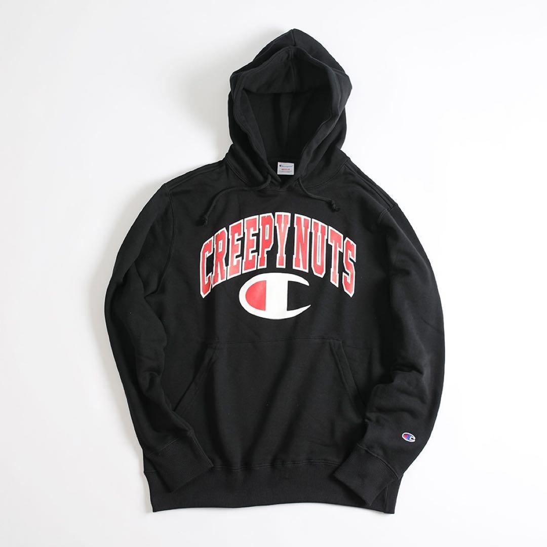 Creepy Nuts × Champion プルオーバースウェットパーカー 黒 - メルカリ