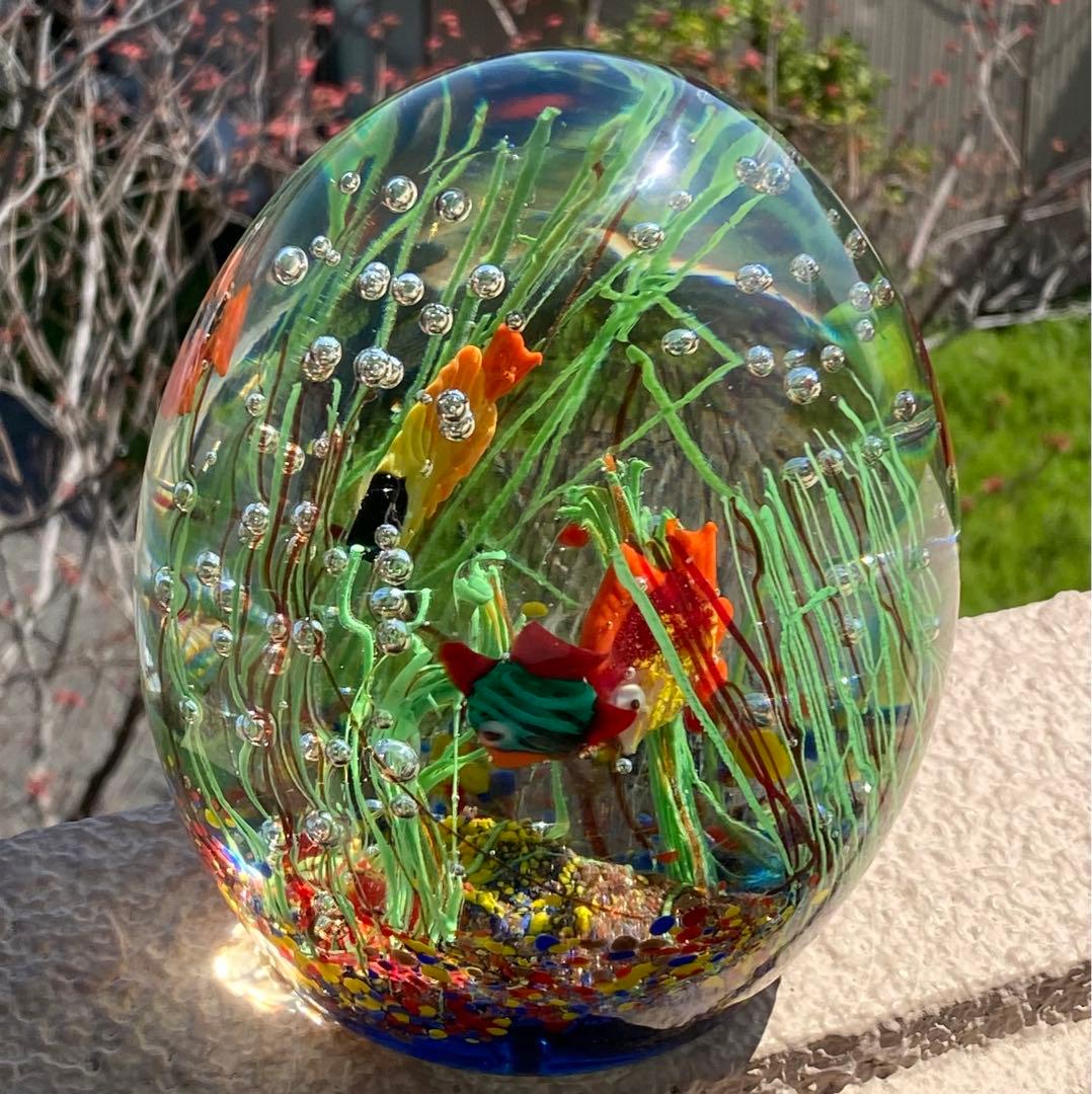 ⚛️ベネチアングラス ムラノ⚛️ 特大❣️ガラスペーパーウェイト